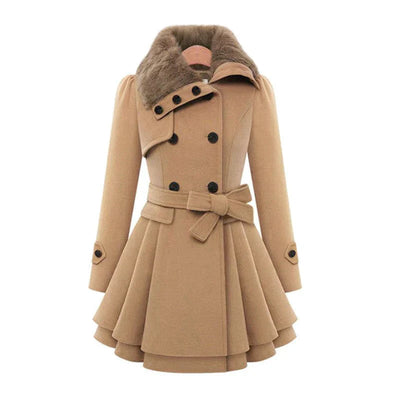 Yena | Trench-Coat Chic à Fourrure