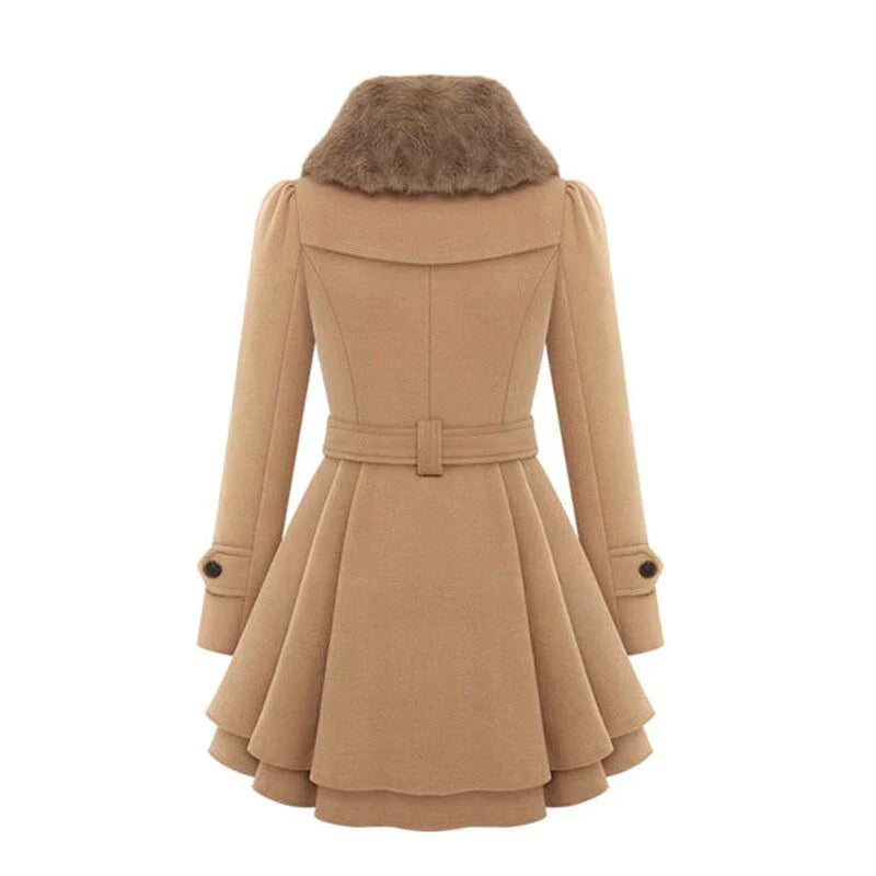 Yena | Trench-Coat Chic à Fourrure