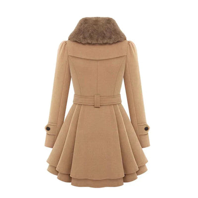 Yena | Trench-Coat Chic à Fourrure