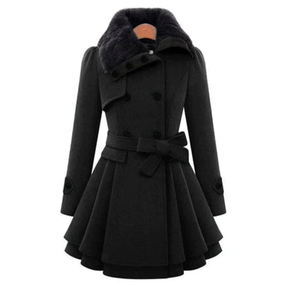 Yena | Trench-Coat Chic à Fourrure