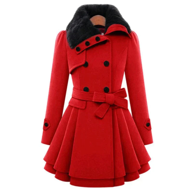 Yena | Trench-Coat Chic à Fourrure