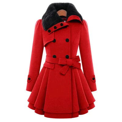 Yena | Trench-Coat Chic à Fourrure