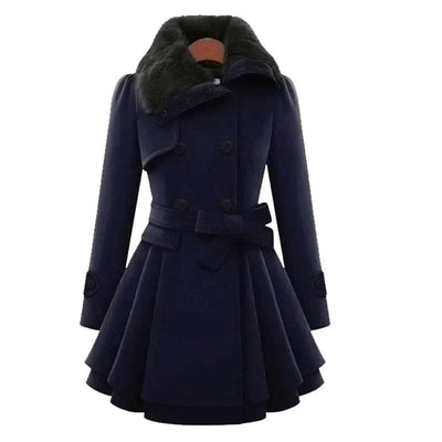 Yena | Trench-Coat Chic à Fourrure